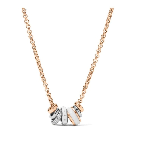 Naszyjnik Fossil White Rondel JF01122998