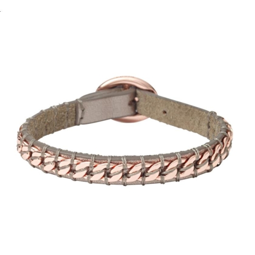 Bransoletka Fossil Chain on Leather JA6066791