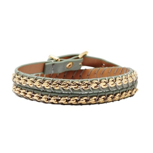 Bransoletka Fossil Emeralnd Double Chain JA5867710