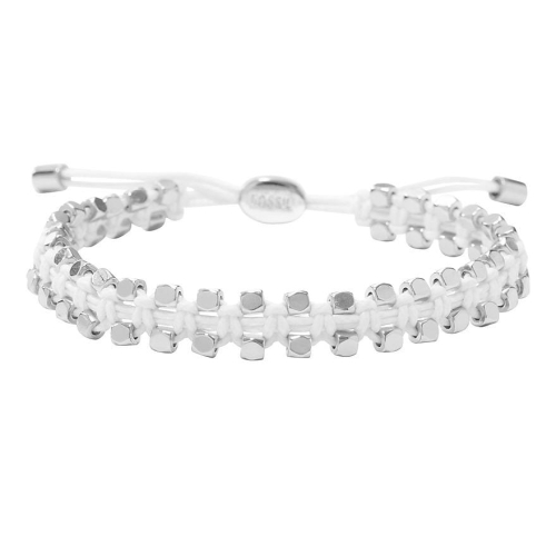 Bransoletka Fossil Woven Nugget White JA5990040