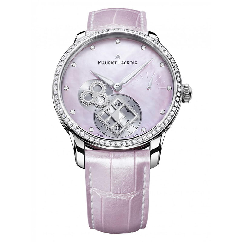 Zegarek Maurice Lacroix Masterpiece Square Wheel Pink Pearl MP7158-SD501-570 Twoje Zegarki