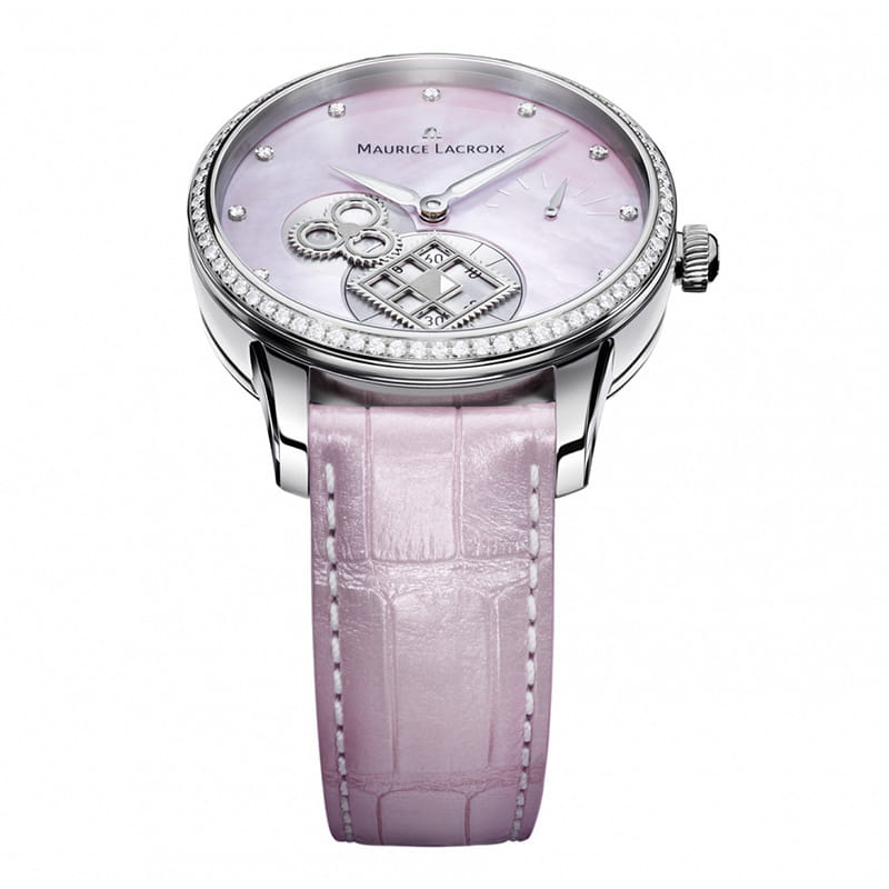 Zegarek Maurice Lacroix Masterpiece Square Wheel Pink Pearl MP7158-SD501-570 Twoje Zegarki