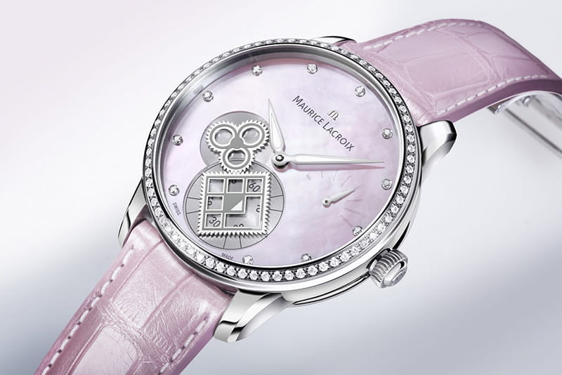 Zegarek Maurice Lacroix Masterpiece Square Wheel Pink Pearl MP7158-SD501-570 Twoje Zegarki