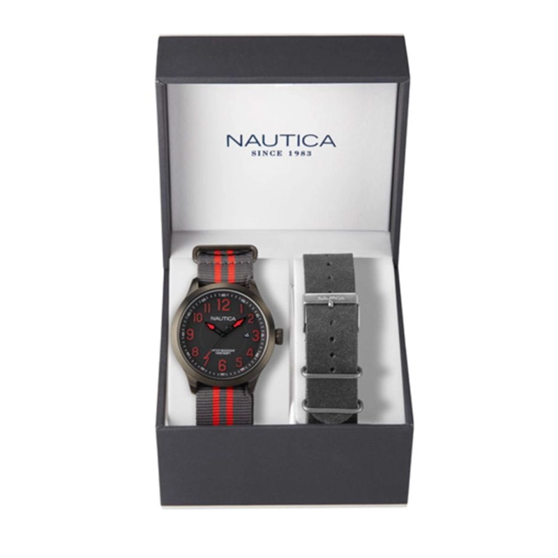 Zegarek męski Nautica NCC 01 Date Box Set NAI14520G Twoje Zegarki