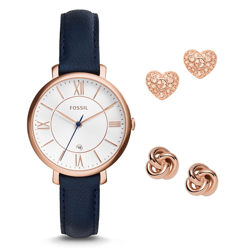 Fossil Jacqueline + Kolczyki ES4140SET Twoje Zegarki