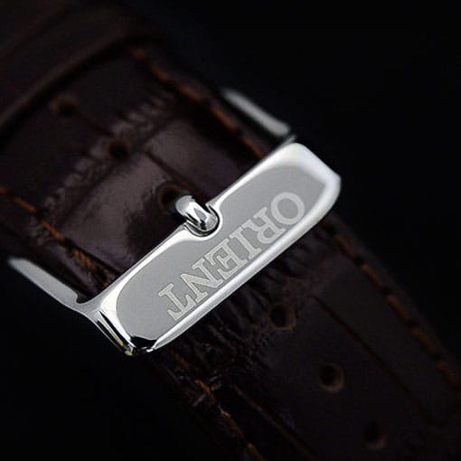 Orient Bambino Automatic FAC00009W0 - skórzany pasek z logowanym zapięciem