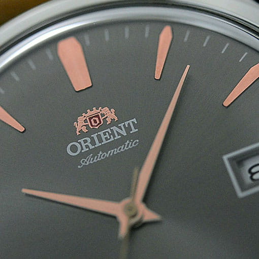 Orient Bambino Automatic FAC08003A0 - różowozłote indeksy i ciemna tarcza
