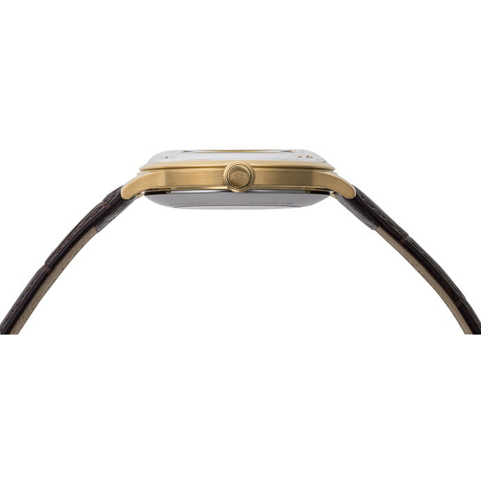 Orient Bambino Small Seconds RA-AP0004S10B – profil zegarka z pozłacaną kopertą