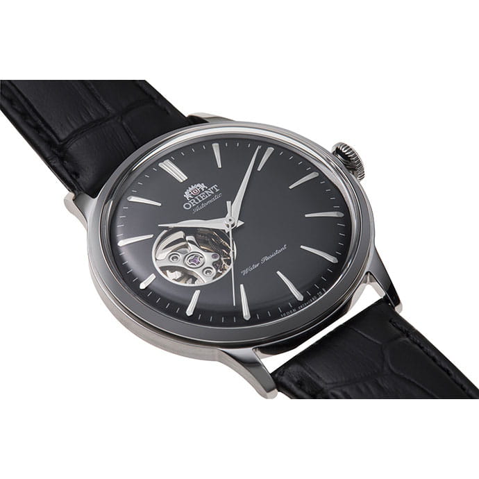 Orient Bambino Open Heart RA-AG0004B10B - czarna tarcza z indeksami liniowymi