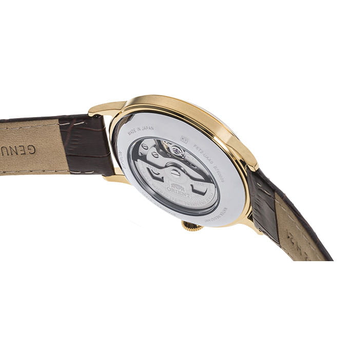 Orient Bambino Open Heart RA-AG0003S10B przeszklony dekiel stalowej koperty