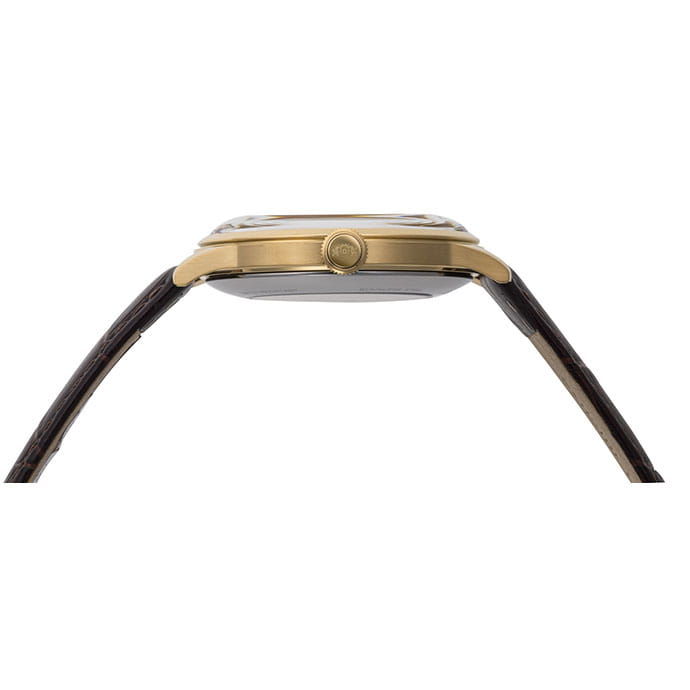 Orient Bambino Open Heart RA-AG0003S10B - profil zegarka z paskiem