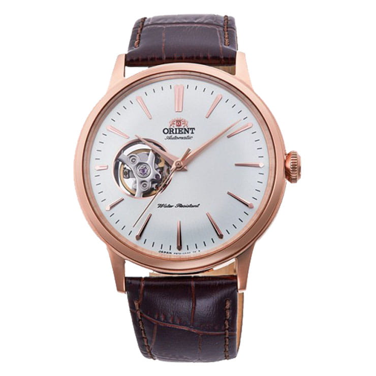 Orient Bambino Open Heart RA-AG0001S10B - zegarek automatyczny z pozłacaną kopertą