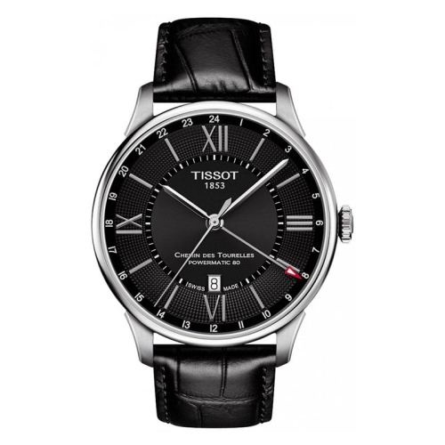 Zegarek Tissot Chemin des Tourelles Powermatic 80 GMT T0994291605800