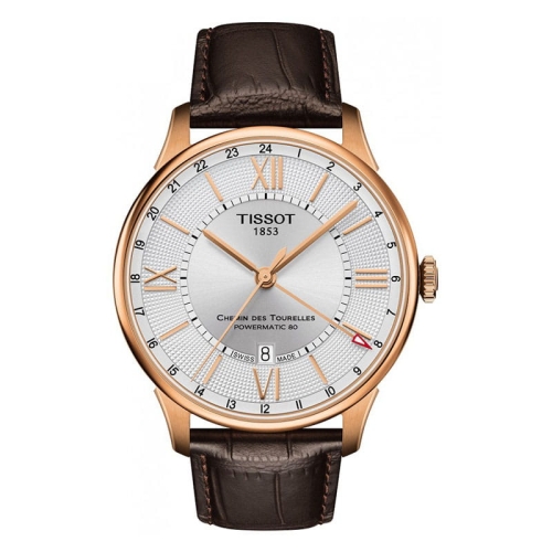 Zegarek Tissot Chemin des Tourelles Powermatic 80 GMT T0994293603800
