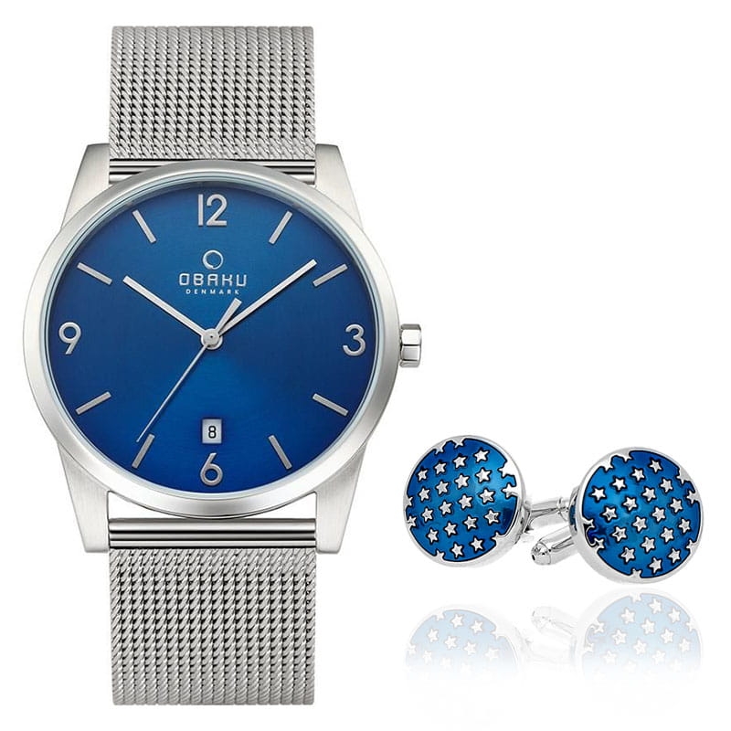 Obaku Sten Cyan + Spinki V169GDCLMC Twoje Zegarki