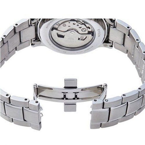 Orient Bambino Open Heart RA-AG0029N10B - stalowa bransoleta z zapięciem motylkowym