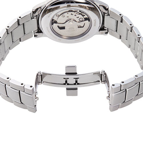 Orient Bambino Automatic RA-AC0006B10B - stalowa bransoleta z zapięciem motylkowym