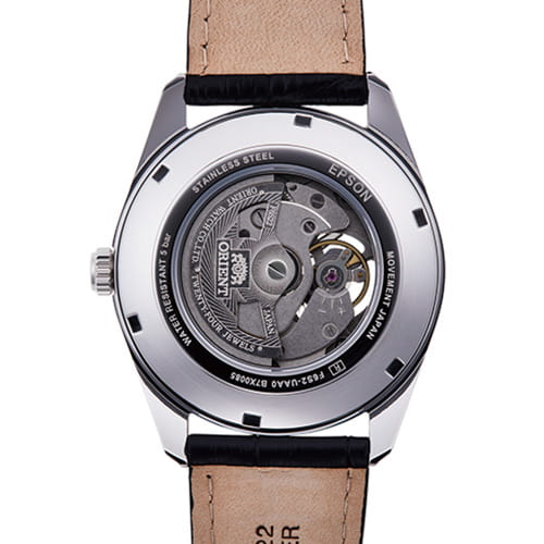 Orient Stretto Semi Skeleton RA-AR0004S10B - przeszklony dekiel z widocznym mechanizmem