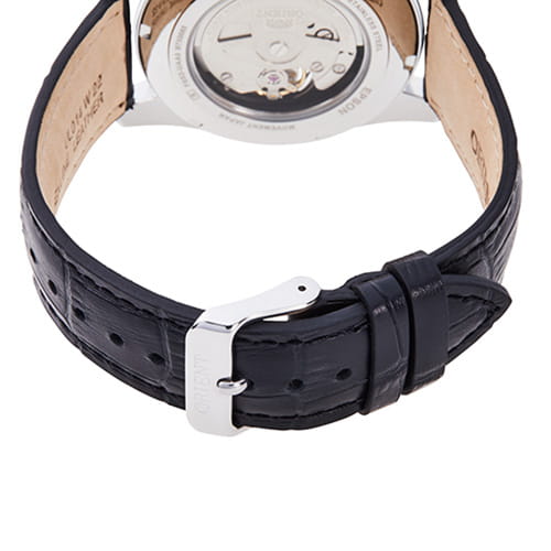Orient Stretto Semi Skeleton RA-AR0004S10B - zapięcie na klamrę skórzanego paska