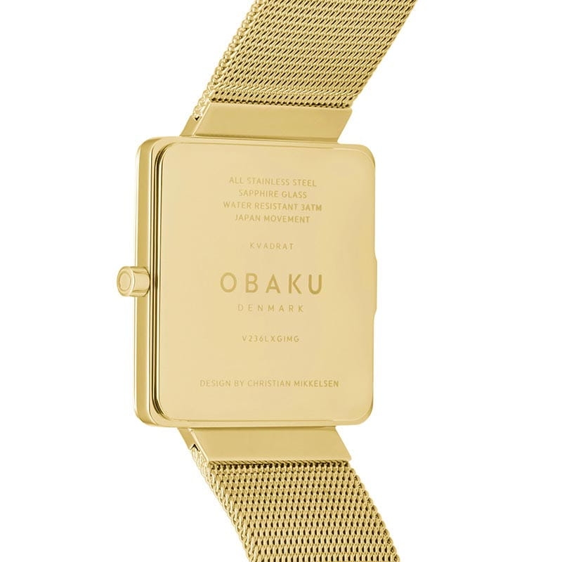 Obaku Kvadrat Gold V236LXGIMG Twoje Zegarki