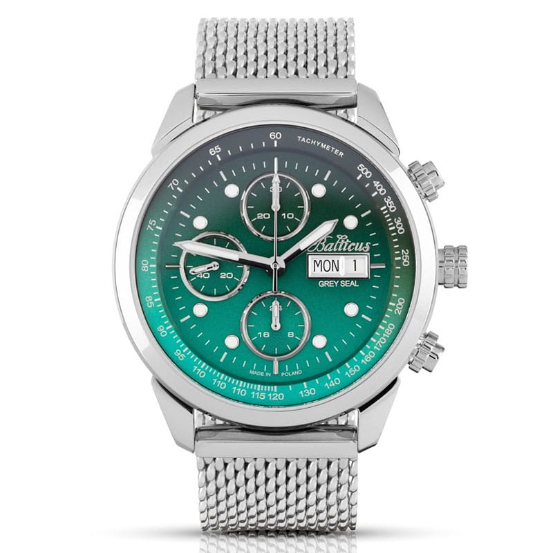 Balticus Grey Seal Green Chronograph - Twoje Zegarki