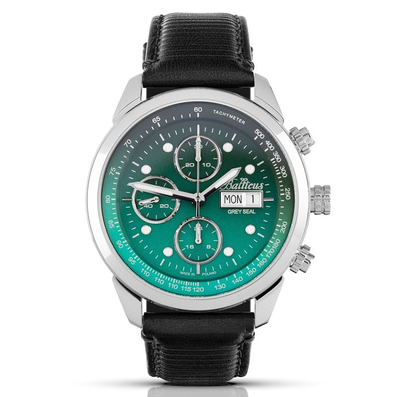 Balticus Grey Seal Green Chronograph - Twoje Zegarki