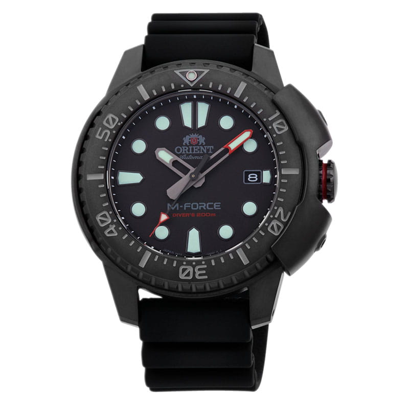 Orient M-Force RA-AC0L03B00B - zegarek nurkowy z mechanizmem automatycznym na silikonowym pasku