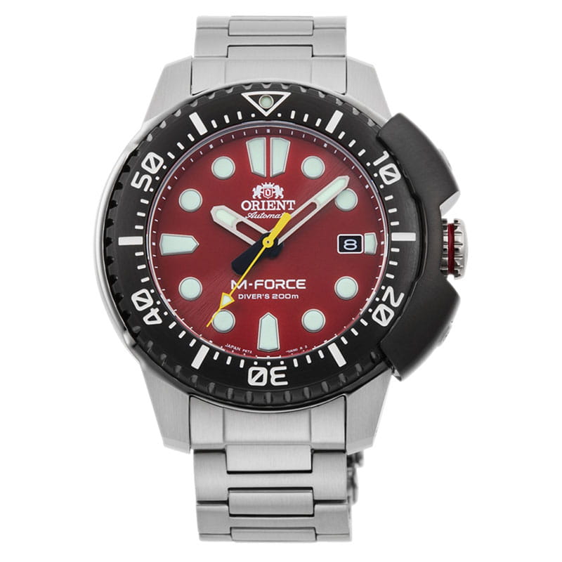 Orient M-Force RA-AC0L02R00B - zegarek nurkowy z mechanizmem automatycznym na stalowej bransolecie