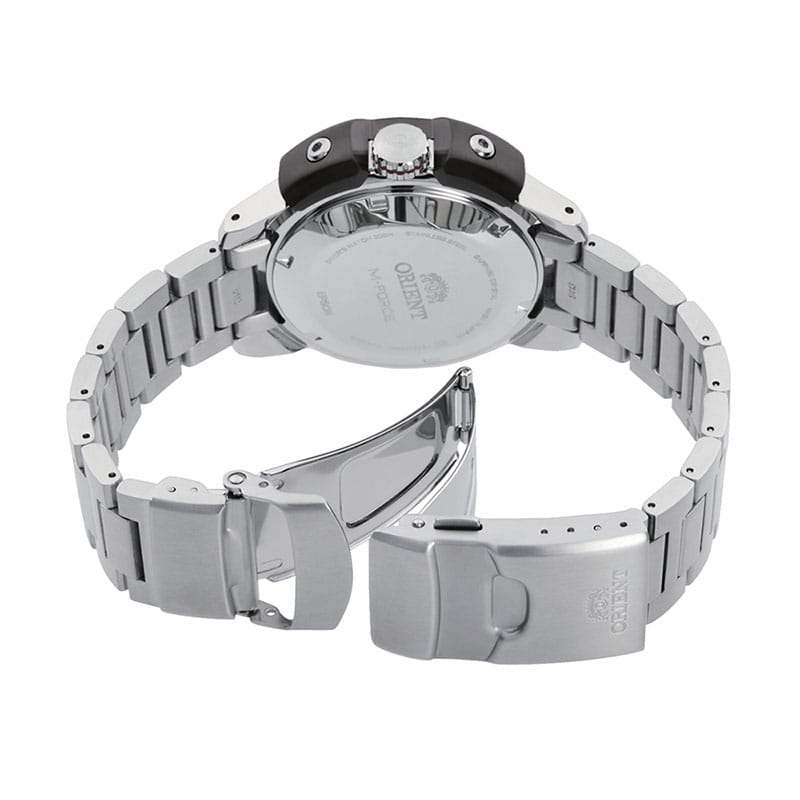Orient M-Force RA-AC0L02R00B - zapięcie motylkowe stalowej bransolety