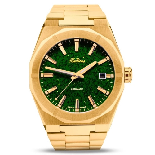 Zegarek Balticus Gwiezdny Pył Gold Green Datownik