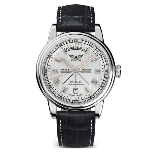 Zegarek Aviator Douglas Day-Date Polska Edycja V.3.35.0.281.4 PL