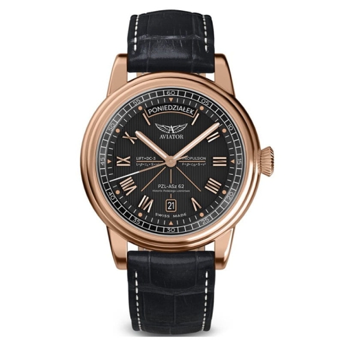 Zegarek Aviator Douglas Day-Date Polska Edycja V.3.35.2.282.4 PL