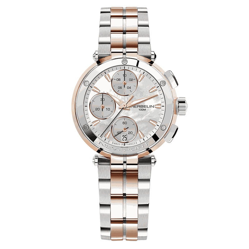 Michel Herbelin Newport Chrono Lady 35688BTR19 Twoje Zegarki