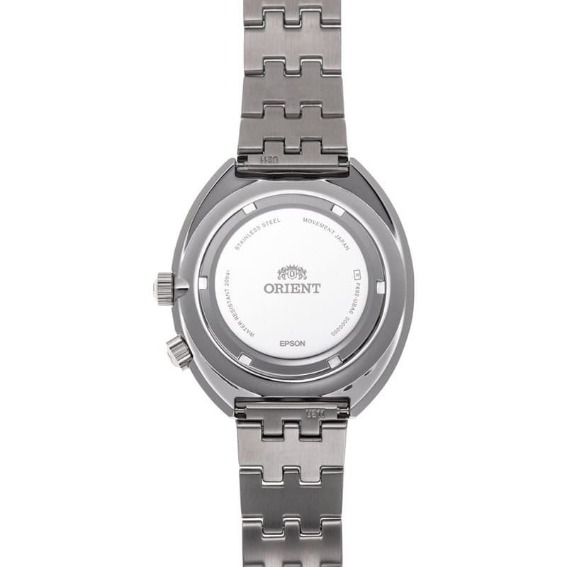 Orient Neo Classic Sports RA-AA0E05B19B - pełny i zakręcany dekiel stalowej koperty