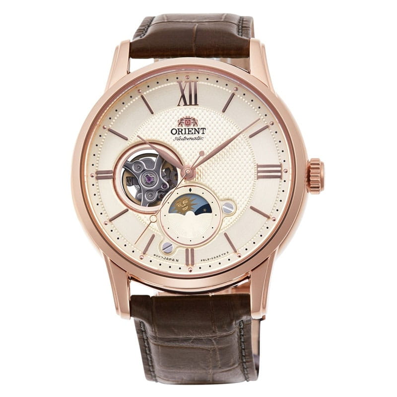 Orient Classic Sun & Moon Open Heart RA-AS0009S10B - zegarek automatyczny z indykatorem dnia i nocy oraz otwartym balansem
