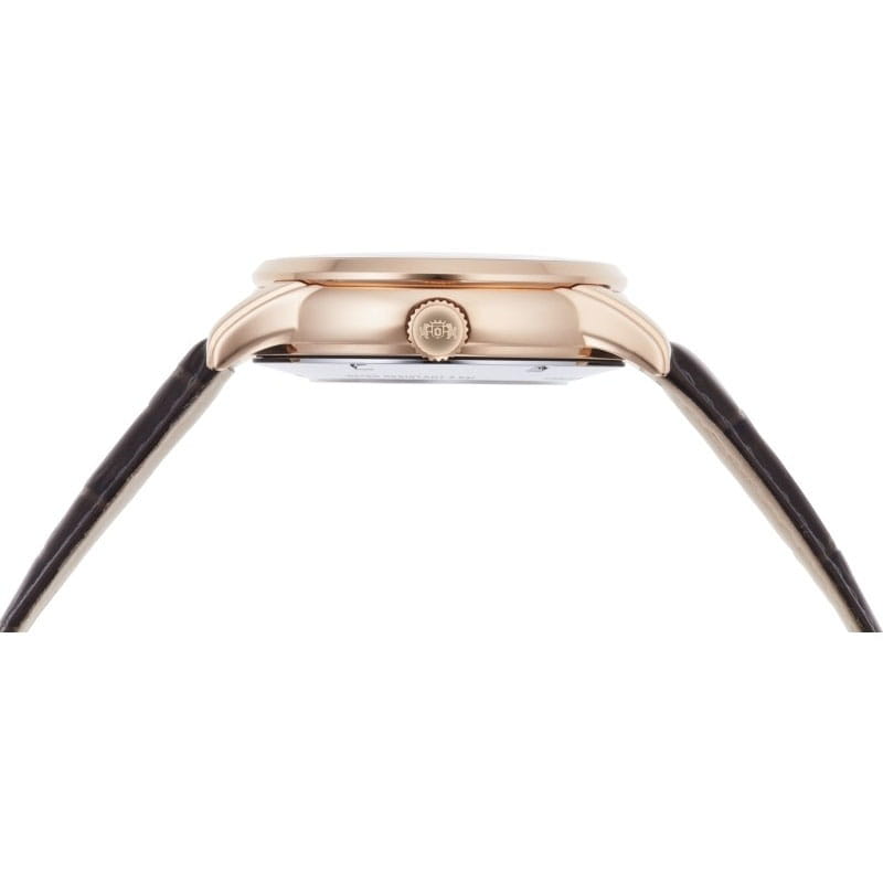 Orient Classic Sun & Moon Open Heart RA-AS0009S10B - profil zegarka wraz z koronką