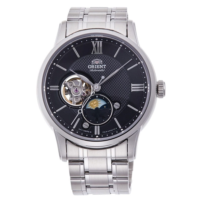 Orient Classic Sun & Moon Open Heart RA-AS0008B10B - zegarek automatyczny z indykatorem dnia i nocy oraz otwartym balansem