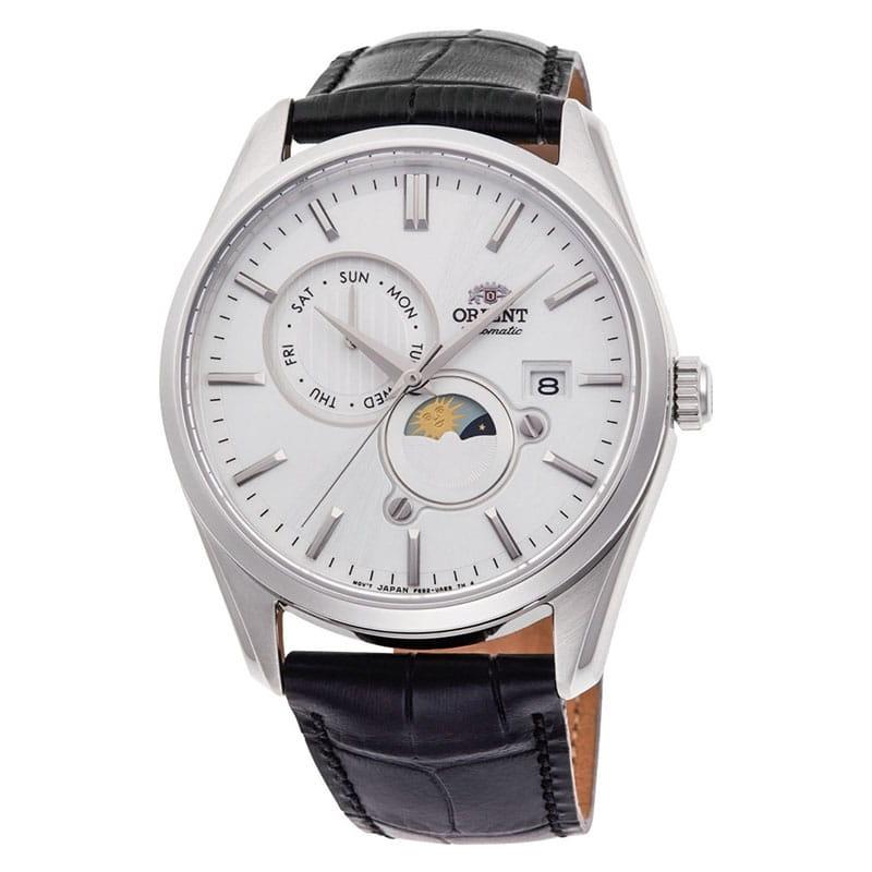 Orient Contemporary Sun & Moon RA-AK0310S10B - zegarek automatyczny z indeksami, wskazaniem dnia tygodnia, daty i pory doby