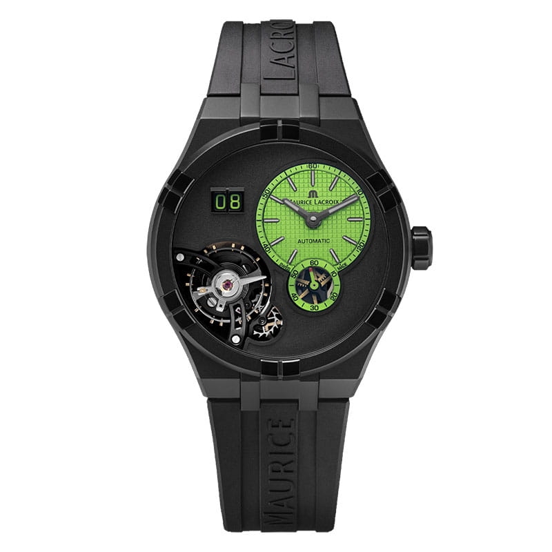 Maurice Lacroix Aikon Master Grand Date AI6118-DLB0J-630-I na czarnym pasku