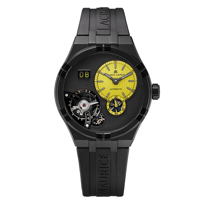 Maurice Lacroix Aikon Master Grand Date AI6118-DLB0J-730-I na czarnym pasku