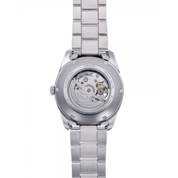 Orient Stretto Semi Skeleton RA-AR0009L10B - zakręcany i przeszklony dekiel z widocznym rotorem