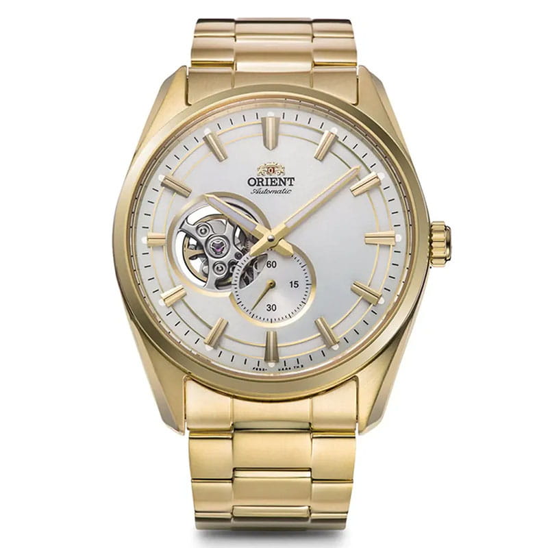 Orient Stretto Semi Skeleton RA-AR0007S10B - zegarek automatyczny z otworem na tarczy i małym sekundnikiem