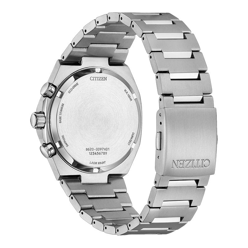 Citizen Titanium Chronograph CA4610-85A tył zegarka
