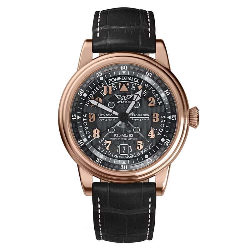 Aviator Douglas Day Date Meca 41 Polish Limited Edition V.3.36.2.294.4 PL Twoje Zegarki