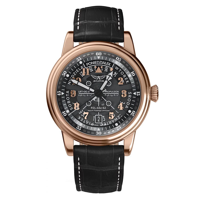 Aviator Douglas Day Date Meca 41 Polish Limited Edition V.3.36.2.294.4 PL zegarek