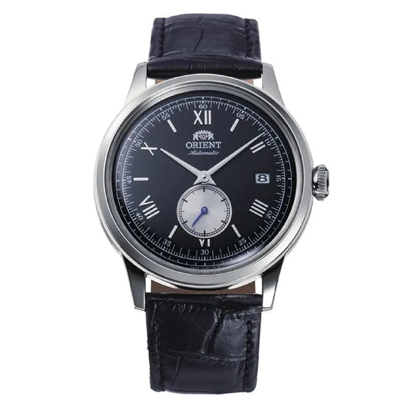 Orient Bambino Small Seconds RA-AP0101B30B – klasyczny automat z czarną tarczą i małą sekundą