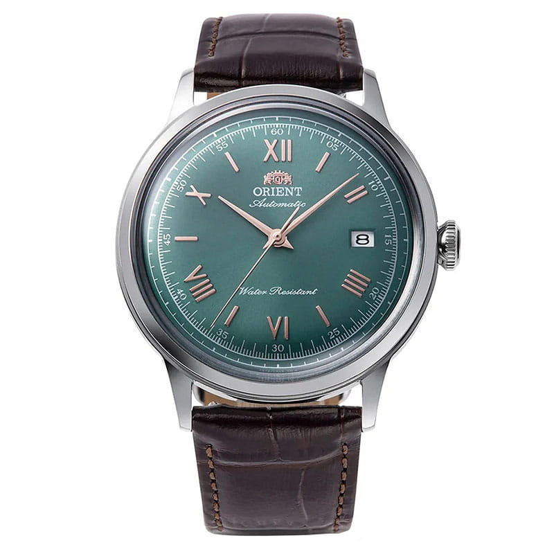 Orient Bambino Automatic RA-AC0023E30B - klasyczny automat ze srebrną kopertą i zieloną tarczą