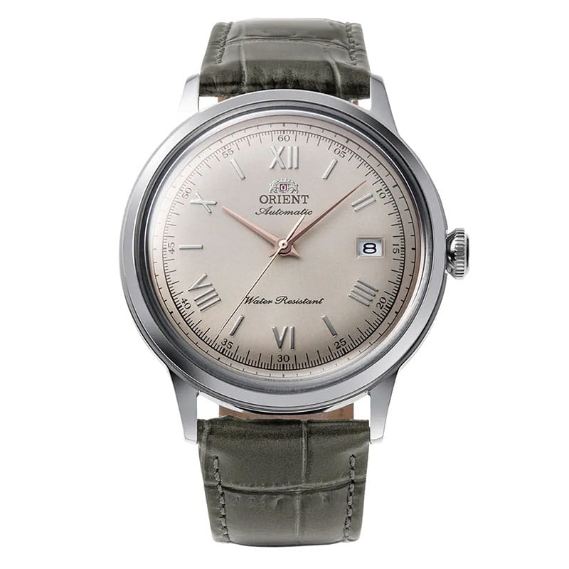 Orient Bambino Automatic RA-AC0025N30B - klasyczny automat ze srebrną kopertą i beżową tarczą