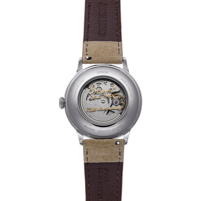 Orient Bambino Autoamtic 75th Anniversary Limited Edition RA-AC0027S30B - tył zegarka