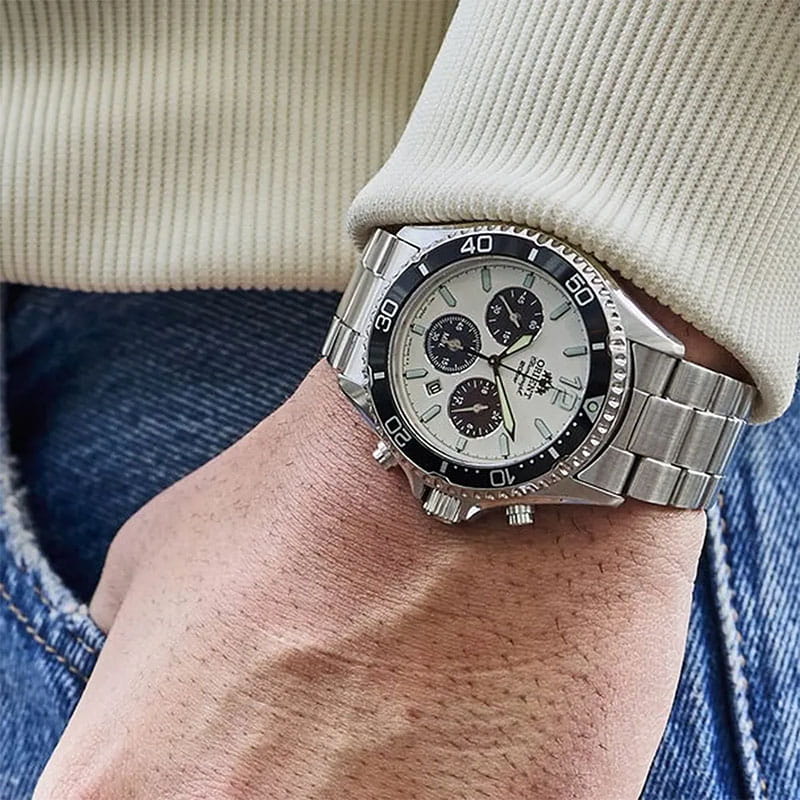 Orient Mako Solar Chronograph RA-TX0203S10B - zegarek na nadgarstku